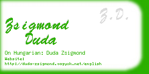 zsigmond duda business card